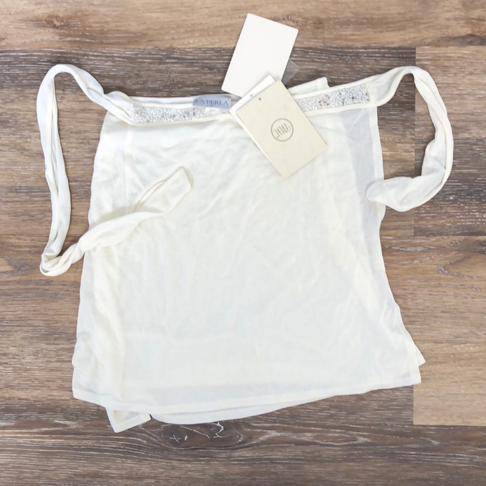 LaPerla ivory wrap skirt